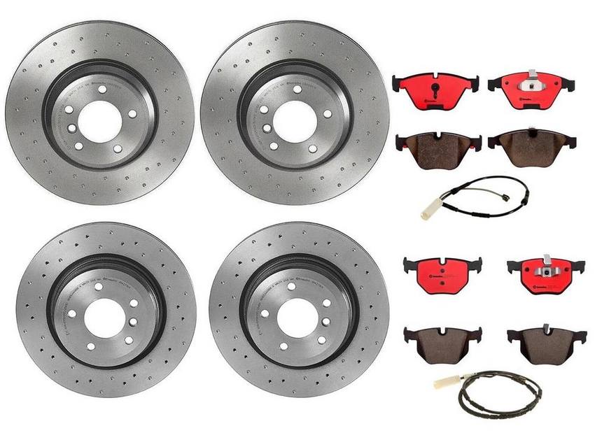 BMW Brembo Brake Kit - Pads &  Rotors Front and Rear (348mm/336mm) (Xtra) (Ceramic) 34356792564 - Brembo 3085040KIT